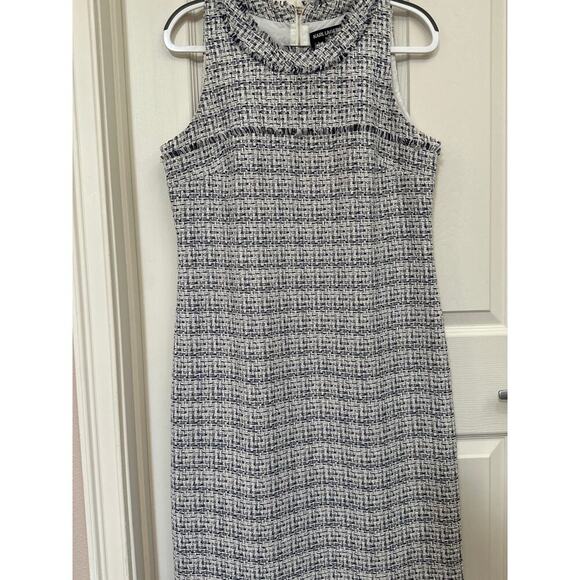 Karl Lagerfeld Paris Sleeveless Professional Tweed Like Dress Size 12 - Picture 2 of 6